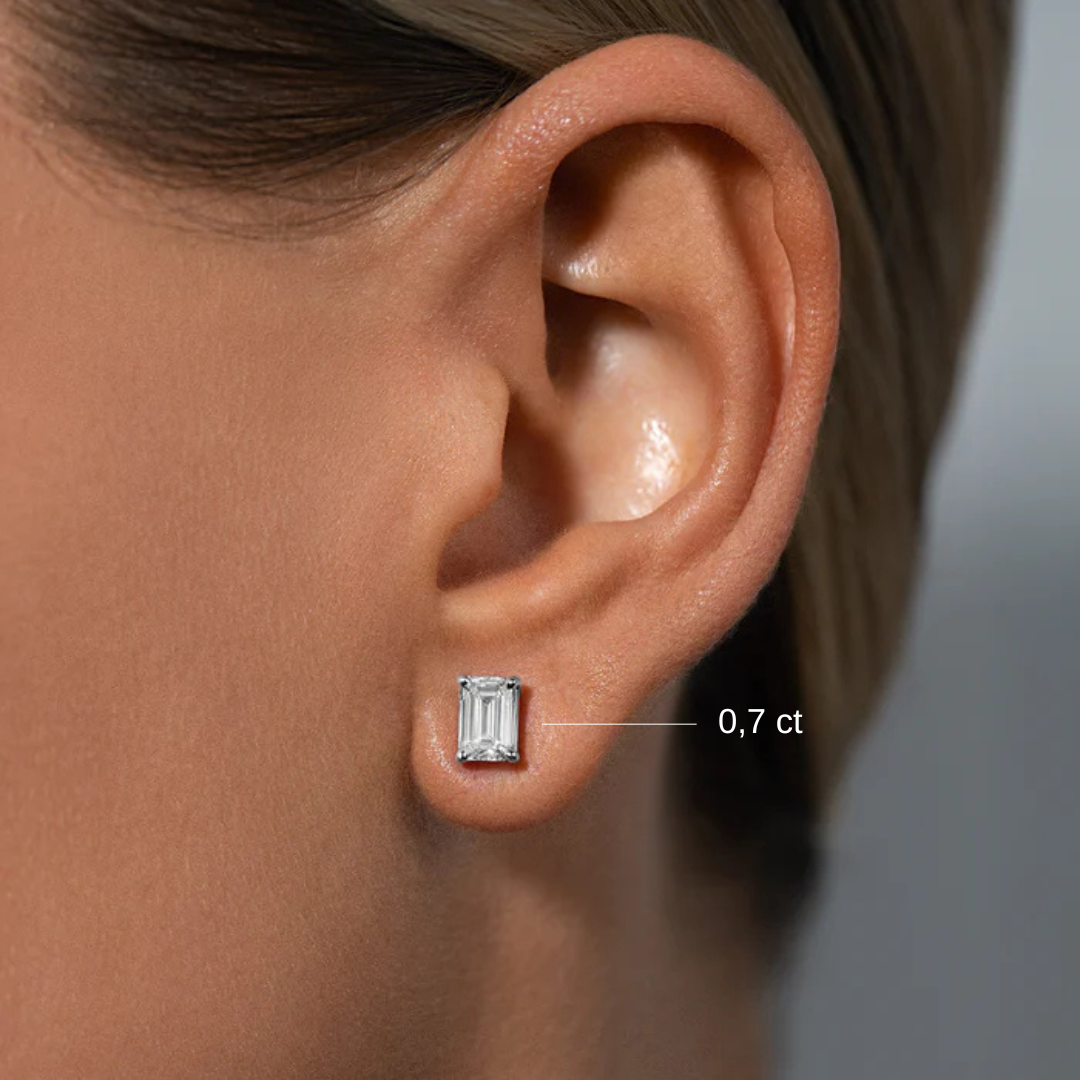 Boucles d'oreilles Île Saint-Louis - À l'Unité en diamant de synthèse, or 18 carats – Ora Paris (vue 17)
