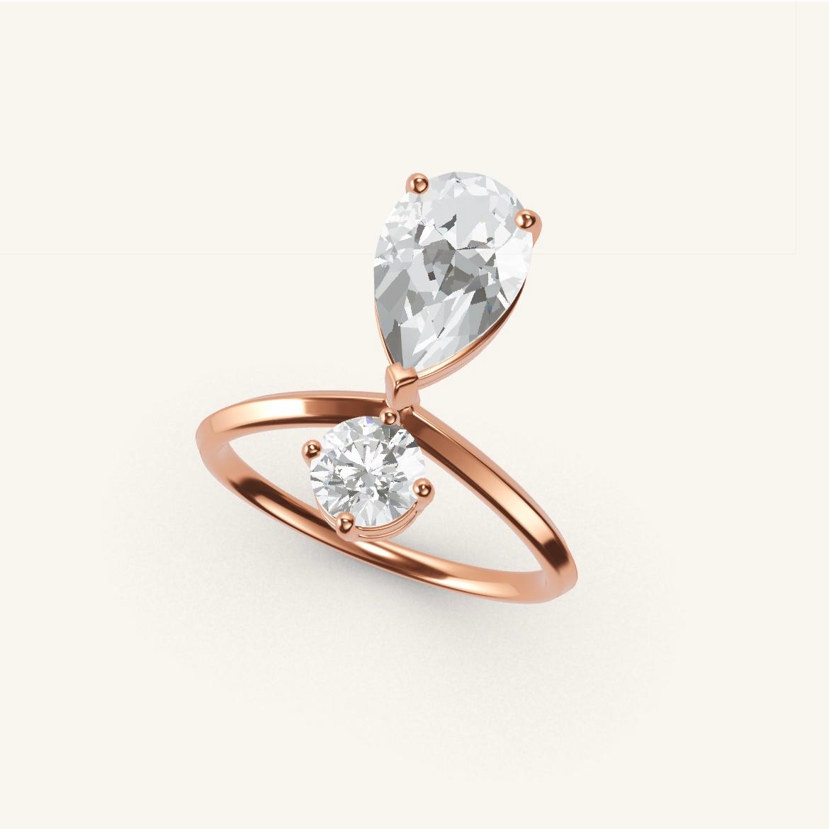 Place des Vosges - Pear Diamond - 1.4 carat - Rose Gold