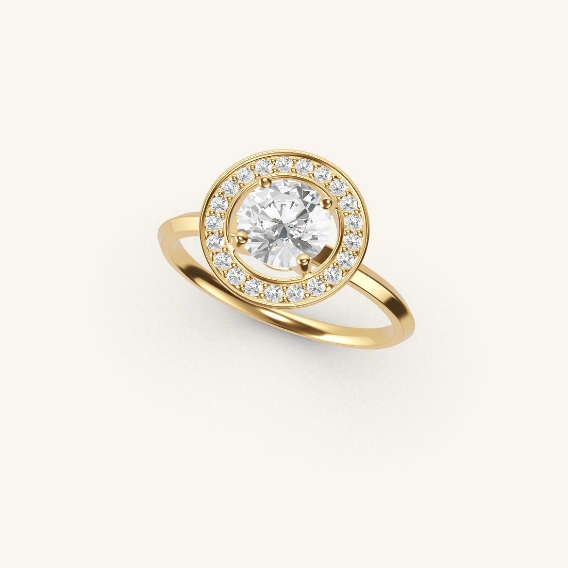 Monceau - Round Diamond - 0.7 carat - Yellow Gold