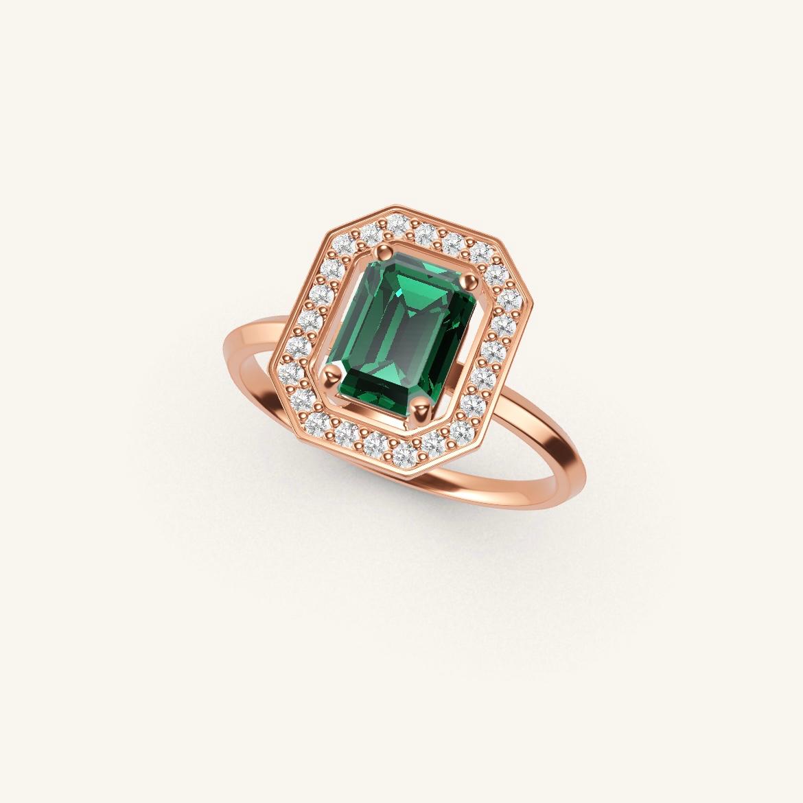 Vendôme - Emeraude Emeraude - 1 carat - Or Rose
