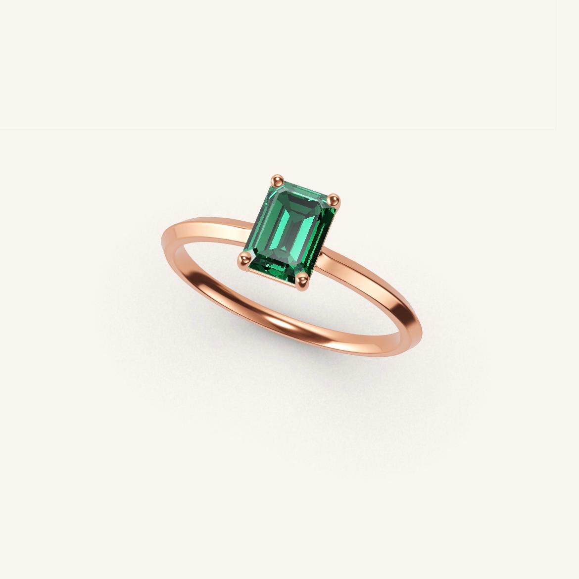 Île Saint-Louis - Emeraude Emeraude - 0,7 carat - Or Rose