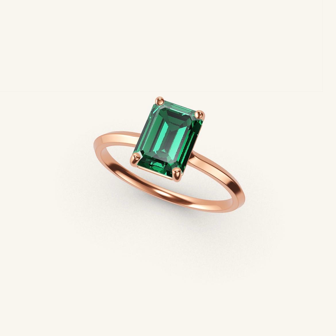 Île Saint-Louis - Emeraude Emeraude - 1,4 carat - Or Rose