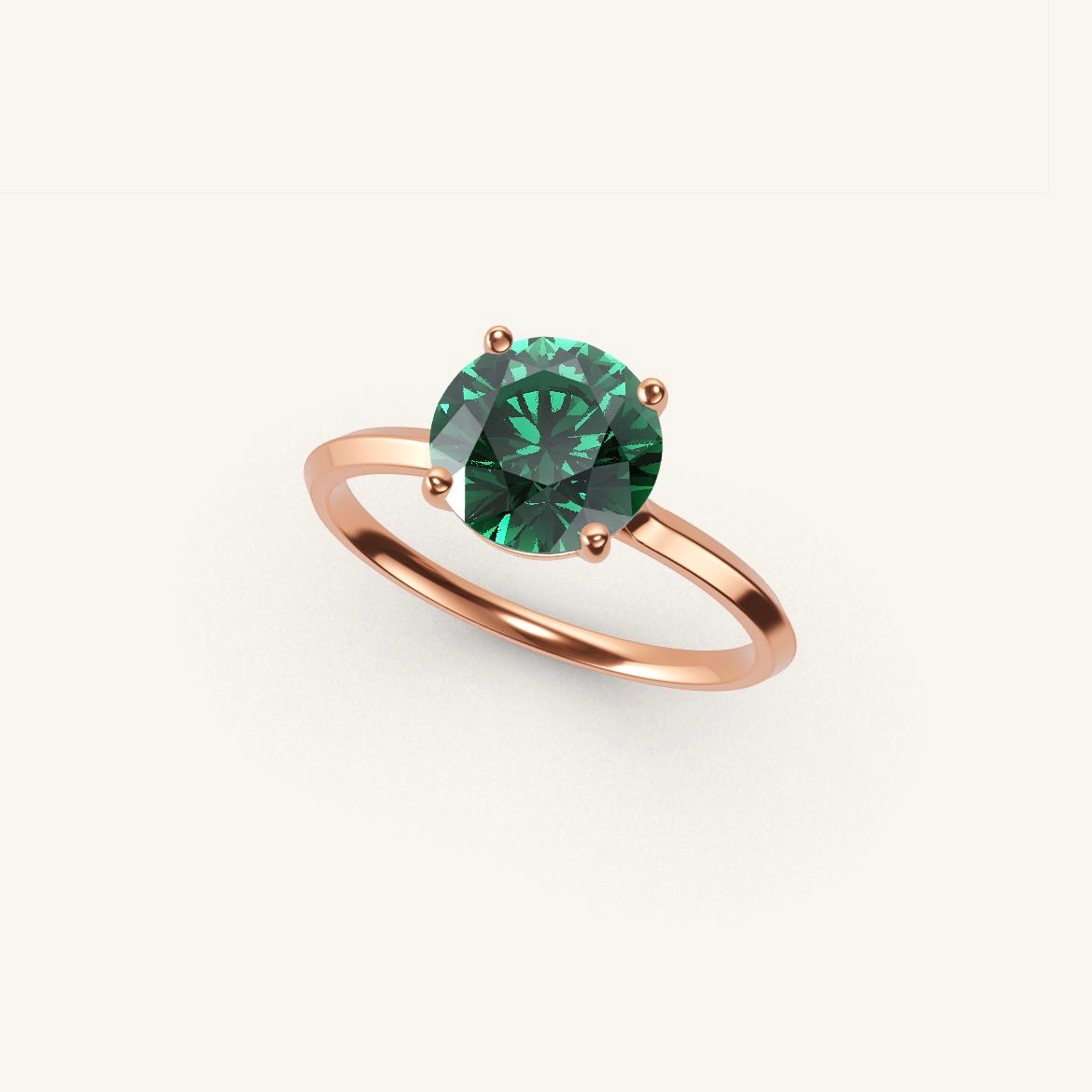 Île Saint-Louis - Round Emerald - 1.4 carat - Rose Gold