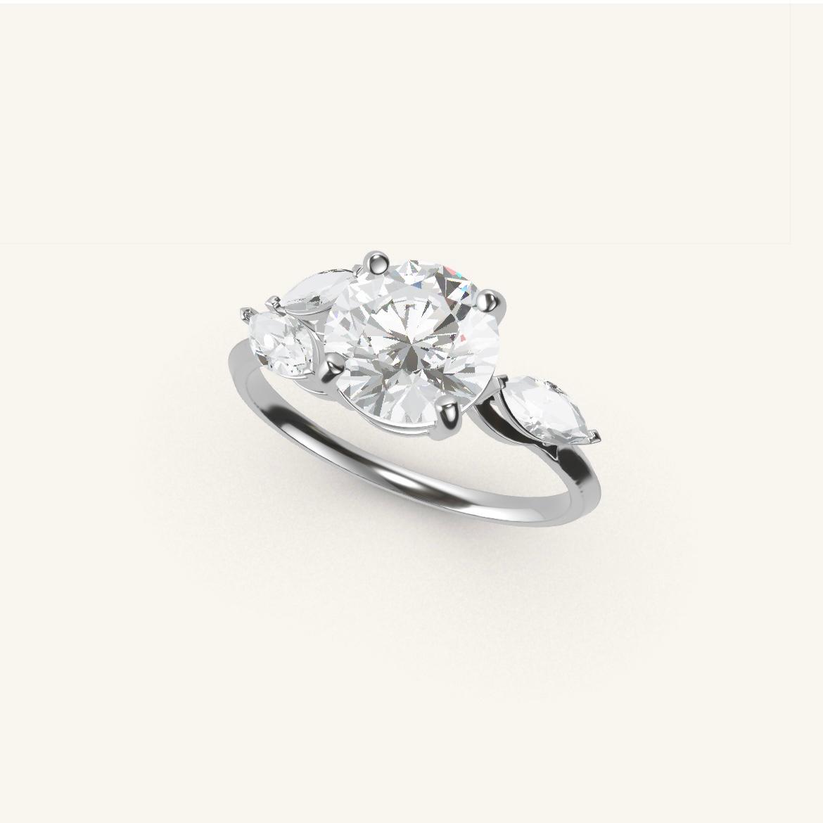 Tuileries - Round Diamond - 1.4 carat - White Gold