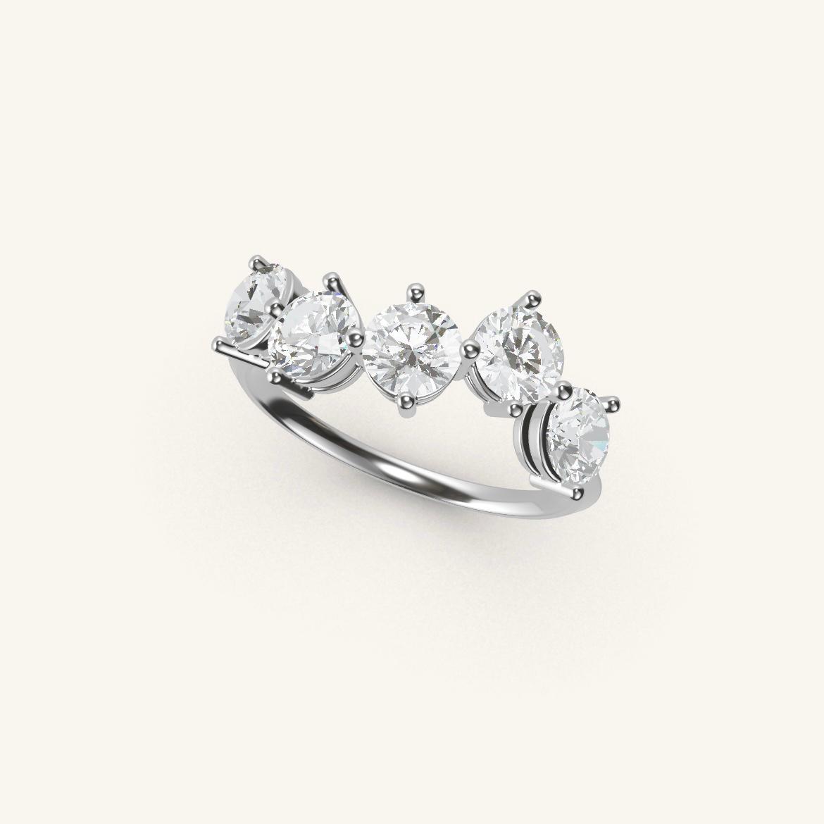 Panthéon  - Diamant Poire - 0,3 carat - Or Blanc - Création spéciale