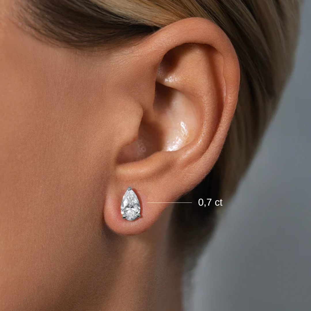 Boucles d'oreilles Île Saint-Louis - À l'Unité en diamant de synthèse, or 18 carats – Ora Paris (vue 10)