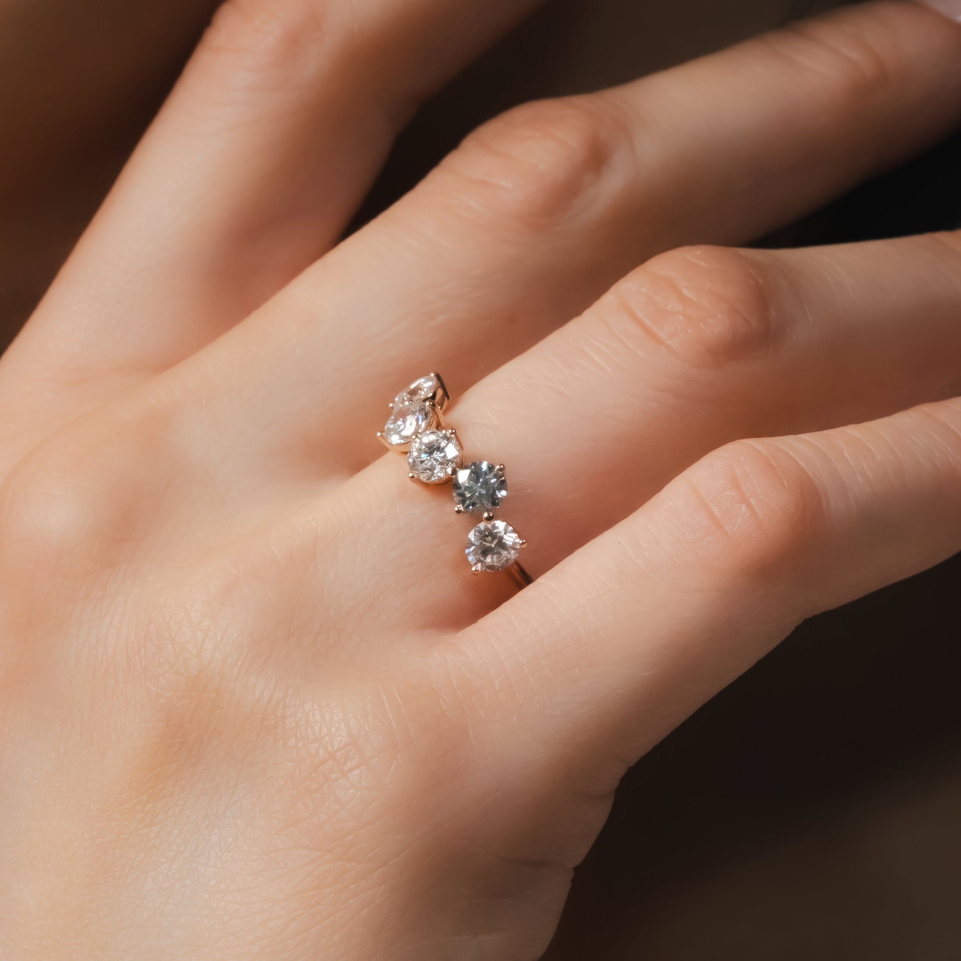 Panthéon  - Diamant Poire - 0,3 carat - Or Blanc - Création spéciale