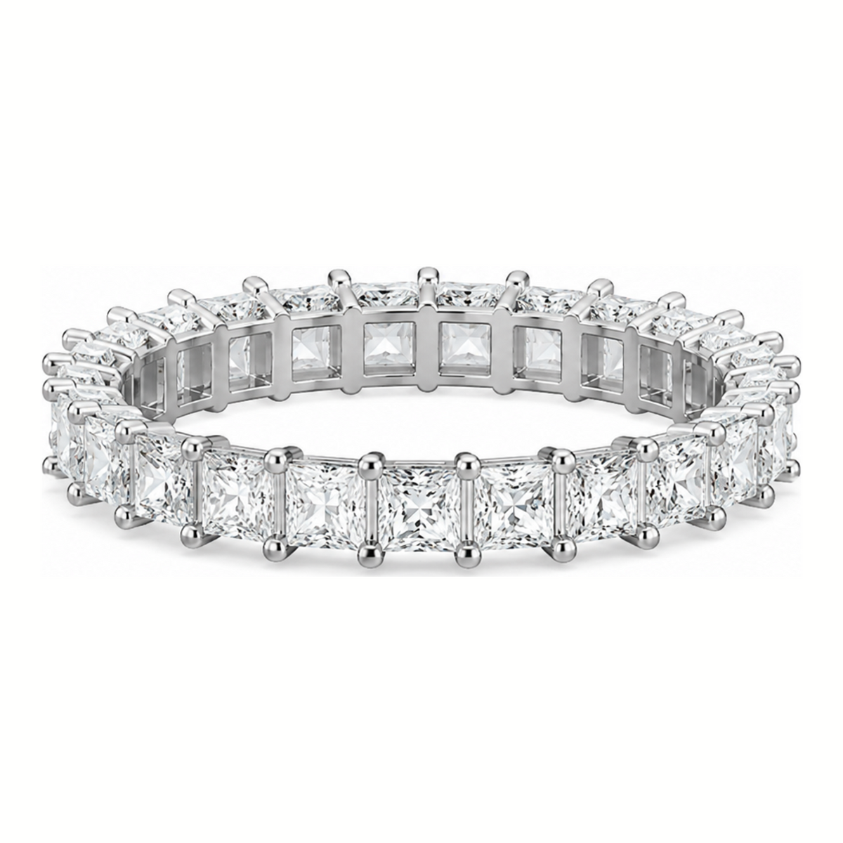 Alliance Haussmann I - Princesse en diamant de synthèse, or blanc 18 carats – Ora Paris