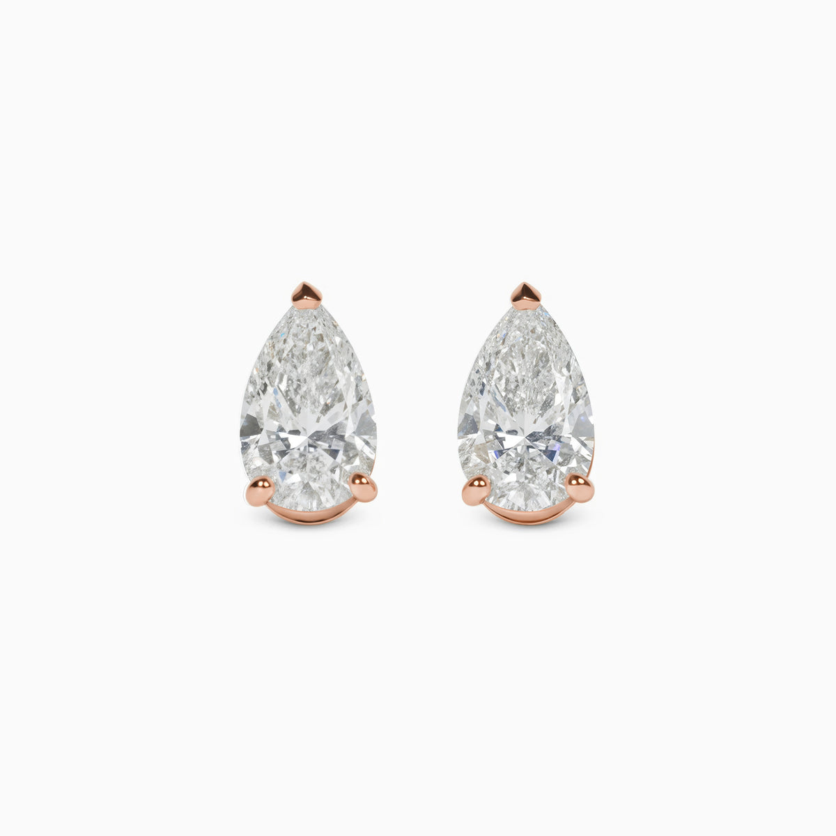 Boucle d’oreille Île Saint-Louis à l’unité, diamant poire, or rose 18 carats – Ora Paris